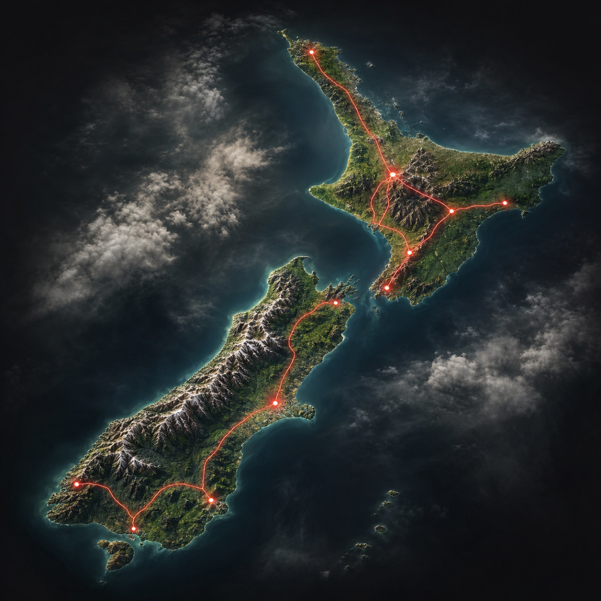 Aotearoa New Zealand connected by freight routes